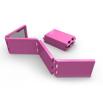 Load image into Gallery viewer, 4 Panel Expandable Compact Mirror. Available in Black, White & Pink