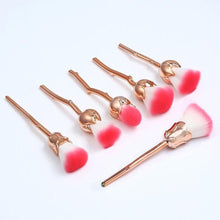Load image into Gallery viewer, Glamza Rose 6pc Makeup Brush Set