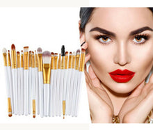Load image into Gallery viewer, Glamza 20pc White Eye And 15pc Contour Palette Brush Set