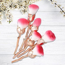 Load image into Gallery viewer, Glamza Rose 6pc Makeup Brush Set