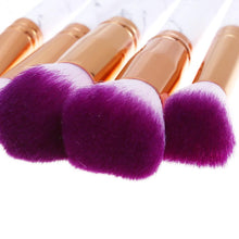 Load image into Gallery viewer, Glamza 10pc Marble Makeup Brush Set
