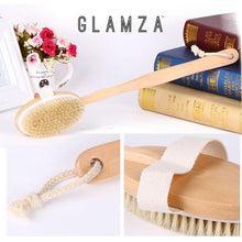 Load image into Gallery viewer, Glamza Pro Long Handle Dry Skin Body Brush