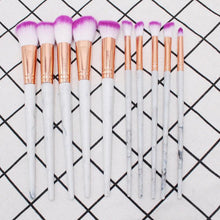Load image into Gallery viewer, Glamza 10pc Marble Makeup Brush Set