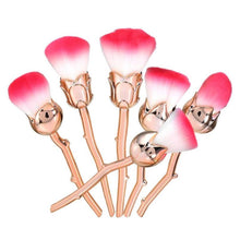 Load image into Gallery viewer, Glamza Rose 6pc Makeup Brush Set