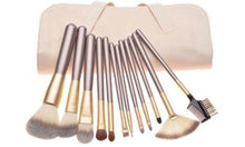 Load image into Gallery viewer, Glamza 12pc Champagne Makeup Brush Set