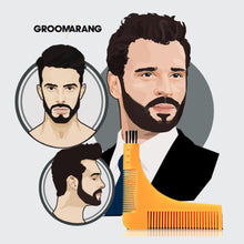 Load image into Gallery viewer, Groomarang Beard Shaping &amp; Styling Template Comb