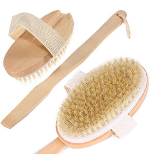 Glamza Pro Long Handle Dry Skin Body Brush