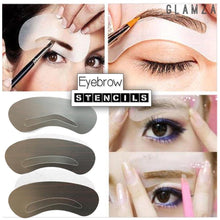 Load image into Gallery viewer, Glamza Eyebrow Stencils (3 Pack)