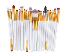 Load image into Gallery viewer, Glamza 20pc White Eye And 15pc Contour Palette Brush Set