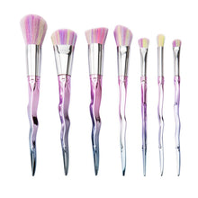 Load image into Gallery viewer, 7PCS Twist Pink Diamond Makeup Brush Set