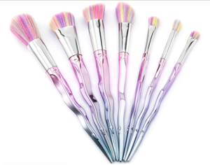 7PCS Twist Pink Diamond Makeup Brush Set