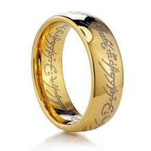 Load image into Gallery viewer, Mens Lord Vintage Stainless Steel Rings Bilbo&#39;s Hobbit Ring Gold
